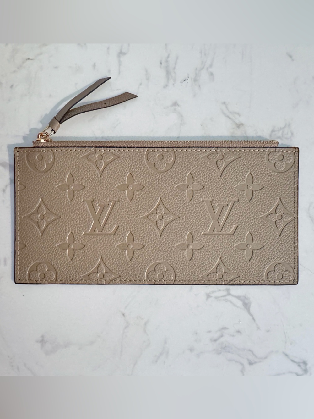Cute LV monogram tan coin purse